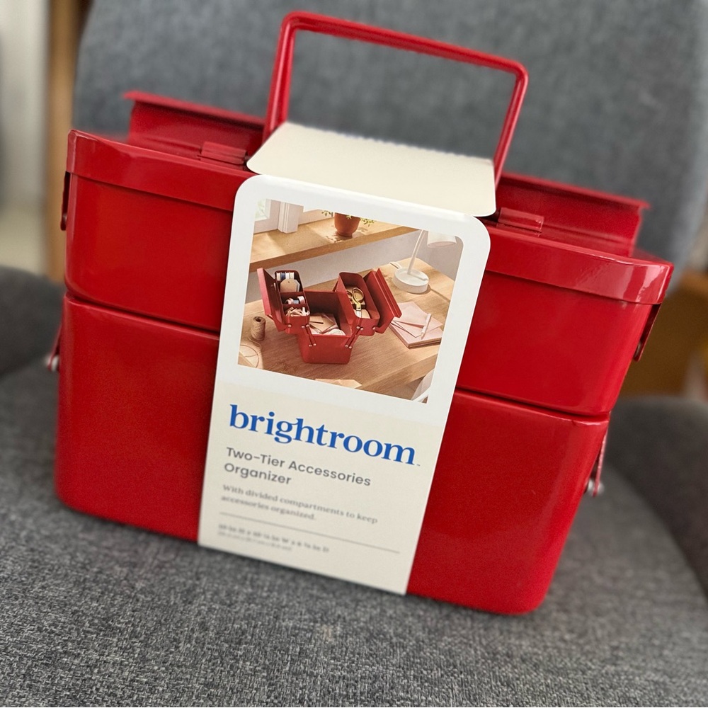 Brightroom Two-Tier Red Jewelry Organizer